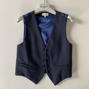 Paul Smith Junior Boys Navy Blue Wool Waistcoat